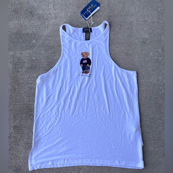 Polo Ralph Lauren Tops - Polo Ralph Lauren polo bear flag Americana tank top lounge top super soft NWT